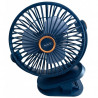 Mini ventilator USB tip C Rosberg R51760R, 5 W, 14 cm, Autonomie 90 min, 5 viteze, Albastru inchis