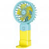 Rosberg R51760T Mini USB Fan, 2W, 8 cm, 38-minute runtime, 3 speeds, energy-saving, Blue/Yellow