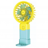 Rosberg R51760T Mini USB Fan, 2W, 8 cm, 38-minute runtime, 3 speeds, energy-saving, Yellow/Blue