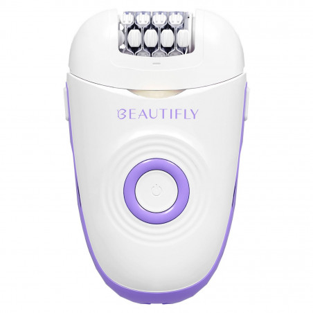 Beautifly Compact Silk Epil 3-in-1 Epilator, 60 min, 2 speeds, Wet/Dry, USB-C, White/Purple