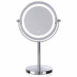 Beautifly Looking Glass Light Makeup Mirror, 14.5 cm, 10x magnification, USB-C, LED, 360° adjustable, Silver