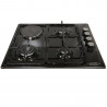 Kumtel LX-412BF beépíthető főzőlap, 1000 W, 4,8 kW, 3 gáz- és 1 elektromos főzőzóna, biztonsági rendszer, fekete