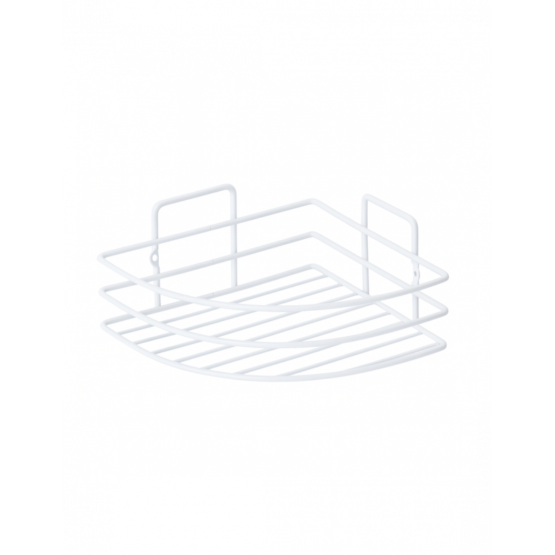 Ράφι μπάνιου Metalife DB-715, 18x18x8 cm, Γωνιακό, Λευκό