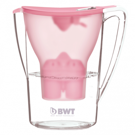 Nitec BWT B706 PENGUIN Water Filter Jug, 2.7 L, Magnesium Enrichment, Digital Display, Pink