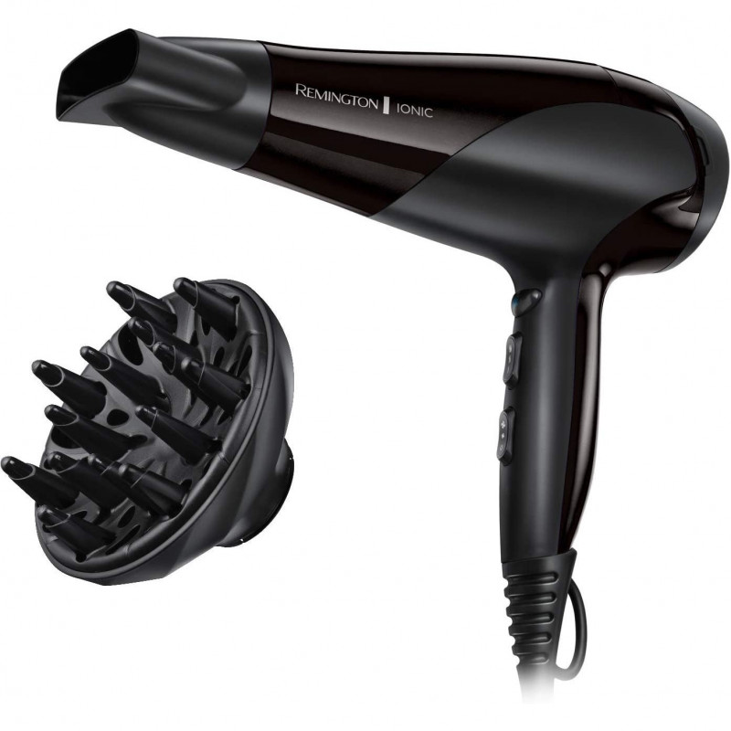 Uscator de par Remington Power Dry Ionic D3198, 2200 W, 2 viteze, 3 trepte, Ionizare, Negru
