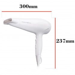 Uscator de par Remington Power Dry Ionic D3199, 2200 W, 2 viteze, 3 trepte, Ionizare, Alb