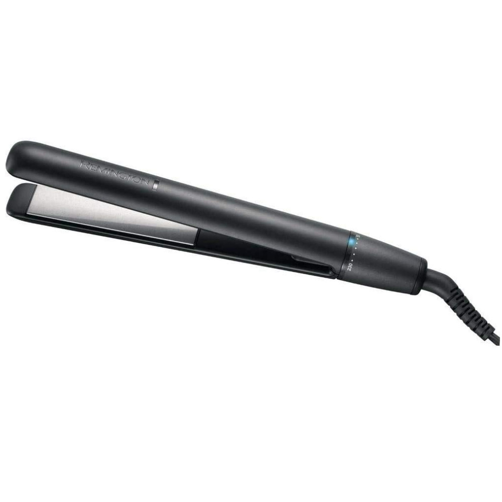 Placa de indreptat parul Remington Ceramic Glide 230 S3700, Acoperire ceramica cu titan si turmalina, 150-230°C, 8 setari de temperatura, LED, Negru