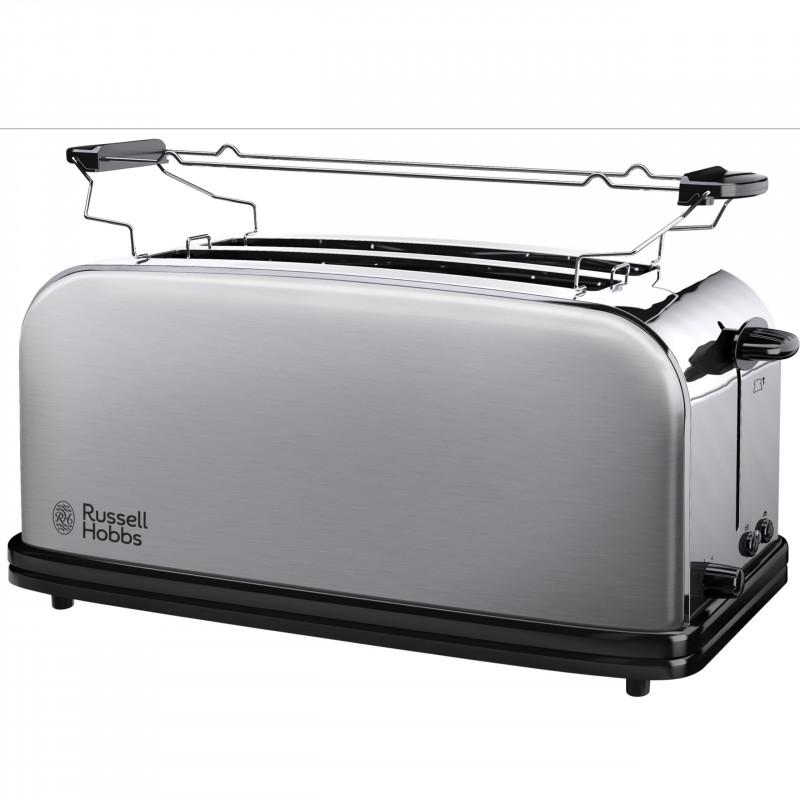 Тостер Russell Hobbs Adventure Oxford 21396-56, 1200W, 2 филии, 1 отвор, 6 нива на изпичане, Тава за трохи, Инокс
