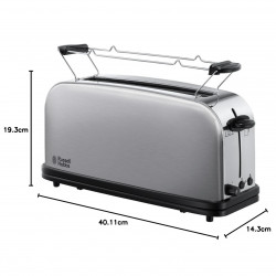 Russell Hobbs Adventure Oxford 21396-56 Toaster, 1200W, 2-slice, 1 slot, 6 browning settings, Crumb tray, Stainless steel