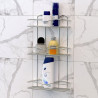 TEKNO-TEL BK 013 Rectangular Bathroom Shelving Unit, 3 tiers, 30 x 12 x 54 cm, Silver