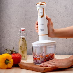 Oliver Voltz OV51112WSC 3-in-1 Blender, Chopper, and Mixer, 800W, 700 ml, 2 speeds, Stainless steel blade and mixing attachment, White