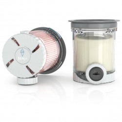 Aparat de facut inghetata 13in1 Ninja CREAMi Scoop & Swirl™ NC701EUSTGD, 800 W, 13 programe, Maneta cu 3 trepte pentru cornete, CreamiFit, Creamify, 2 cupe de 473 ml, Personalizare, Crem/Auriu