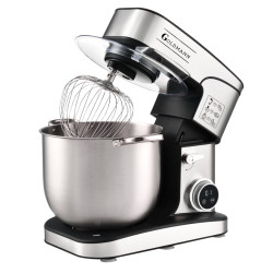 Mixer planetar Goldmann GM-1115DP, 3500 W, 16 l, 6 viteze + functie puls, Timer, Vas din oțel inoxidabil, LED, Otel inoxidabil