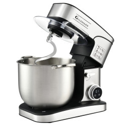 Планетарен миксер Goldmann GM-1115DP, 3500W, 16 л, 6 скорости + импулси, Таймер, Иноксова купа, LED, Инокс