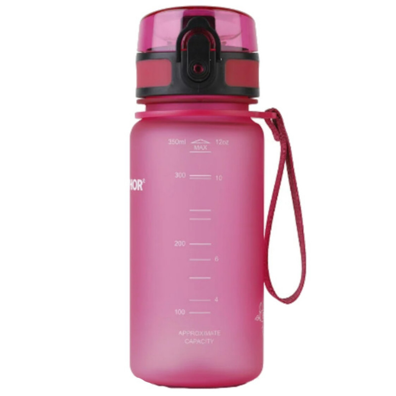 Sticla cu filtru pentru apa Aquaphor City 160024, 350 ml, Tritan, Carbune activ, Aqualen, Capac cu inchidere, Roz