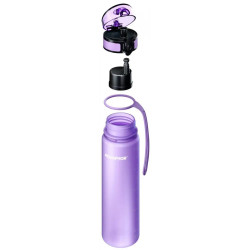 Aquaphor City 160042 Water Filter Bottle, 500 ml, Tritan, Activated Carbon, Aqualen, Locking Lid, Lavender