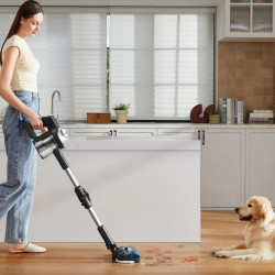 Jimmy JV9 Pro Aqua 2-in-1 Upright Vacuum Cleaner, 500W, 21 kPa, 65 min, 500 ml, 4 modes, Dual-Cyclonic, LED, Wet/Dry, Gray/Black