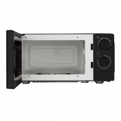 Kumtel HM-20 mikrohullámú sütő, 600 W, 17 l, 6 fokozat, időzítő, kiolvasztás, fekete