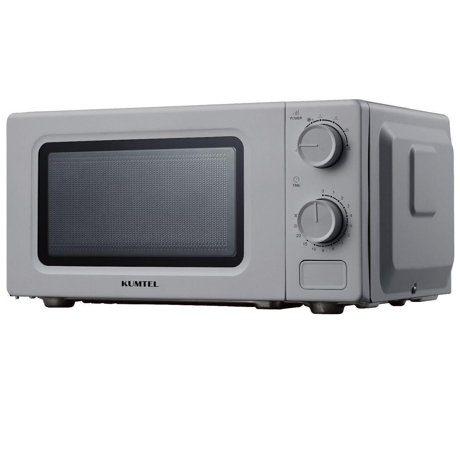 Cuptor cu microunde Kumtel HM-21, 600 W, 17 l, 6 trepte, Timer, Functie de decongelare, Gri