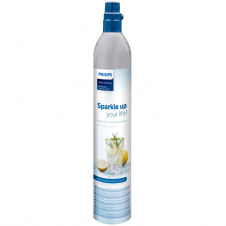 Butelie de CO2 pentru aparatul de carbocatare apa Philips ADD913/10, 1 buc., Pana la 60 l apa, Gri