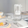 Κανάτα φιλτραρίσματος νερού Aquaphor Glass 120021, 2,5 λίτρα, Γυαλί, Μετρητής, Φίλτρο με μαγνήσιο, Λευκό