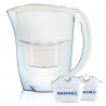 Cana filtrare apa Aquaphor Jasper 190067, 2,8 l, Capac rabatabil, 3 filtre MAXFOR+, Fara BPA, Alb