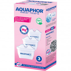 Set of 3 Aquaphor MAXFOR+ Mg 220006 Water Filters, 200 L, White