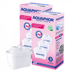 Комплект 6 бр филтри за вода Aquaphor MAXFOR+ Mg 220008, 200 л, Бял