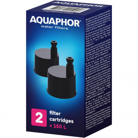 Комплект 2 бр филтри за бутилка за вода Aquaphor City 270002, Черен