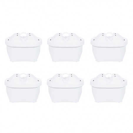 Set of 6 Aquaphor MAXFOR+ Mg 220008 Water Filters, 200 L, White