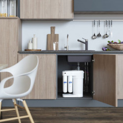 Филтрираща система за вграждане с обратна осмоза Aquaphor DWM-101S Morion 320003, 6.5 bar, 2 л/мин, Минерализация, Бял