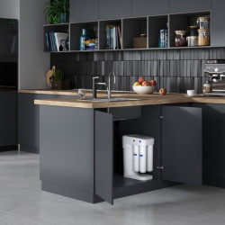 Филтрираща система за вграждане с обратна осмоза Aquaphor DWM-101S Morion 320003, 6.5 bar, 2 л/мин, Минерализация, Бял