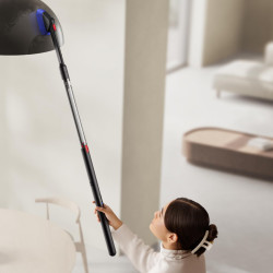 Dyson PencilVac Fluffycones Upright Vacuum Cleaner 492689-01, 55 AW, 30 min, 80 ml, 140,000 Hyperdymium™, Ultra-slim design, LED lighting, Black