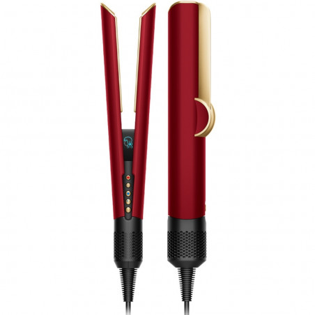 Dyson HT01 Airstrait RdVe/Gd 596931-01 Hair Straightener, 1600W, Max 140°C, Ionization, 6 heat settings, Hair-friendly, Copper coating, LCD display, Red velvet/gold