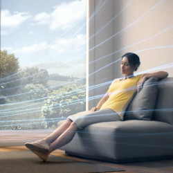 Dyson Cool™ AM07 ventilátor 300912-01, 56 W, 500 l/s, 10 sebességfokozat, Air Multiplier™, 70°-os lengés, időzítő, fehér/ezüst