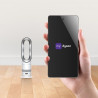 Dyson AM15 Hot+Cool 586340-01 2-in-1 fűtő- és hűtőberendezés, 35 m², 10 sebességfokozat, 70°-os lengés, LCD-kijelző, felborulás elleni védelem, Air Multiplier™, fehér/ezüst