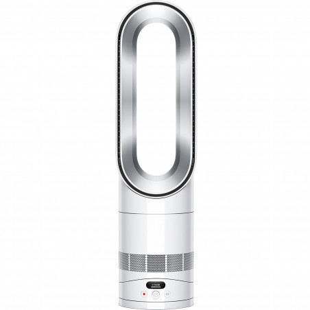 Aparat de încălzire și răcire 2-în-1 Dyson AM15 Hot+Cool 586340-01, 35 m², 10 viteze, oscilație 70°, ecran LCD, protecție împotriva răsturnării, Air Multiplier™, alb/argintiu