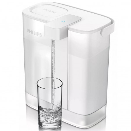 Cana cu filtru instant pentru apa Philips AWP2980WH/58, 6 W, 3 l, 1 l/min, 2–38 °C, Autonomie 30 zile, Alb