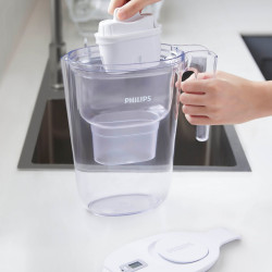 Philips AWP2933WHT/58 vízszűrő kancsó, 2,6 l, digitális időzítő, Micro X-Clean, fehér