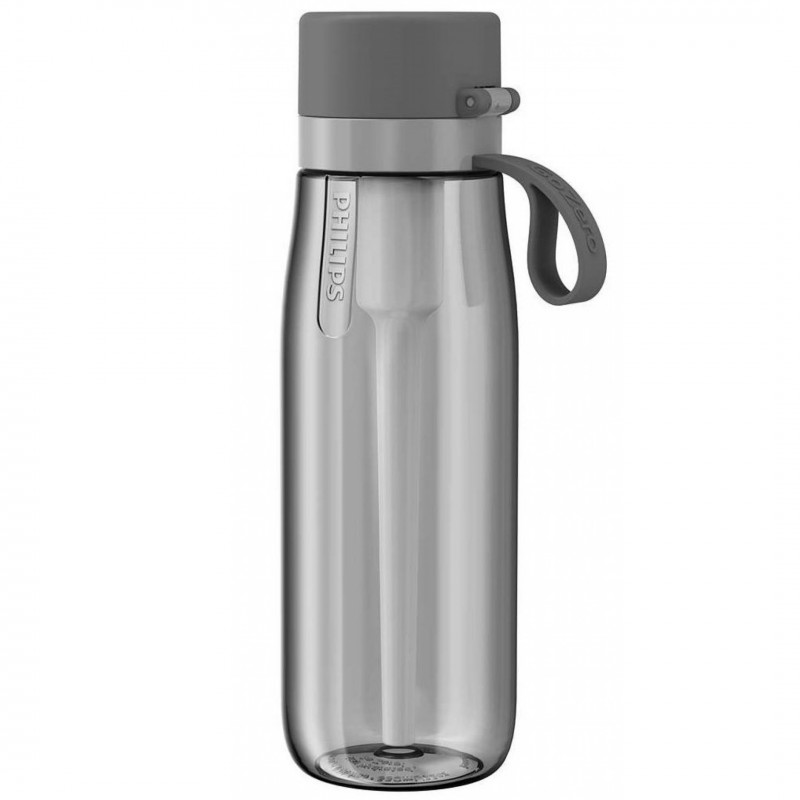 Philips GoZero Daily AWP2731GRR/58 szűrős vizes palack, 660 ml, 5–38 °C, BPA-mentes Tritan, AWP285, szürke