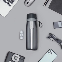 Philips GoZero Daily AWP2731GRR/58 Water Filter Bottle, 660 ml, 5–38°C, BPA-free Tritan, AWP285, Gray