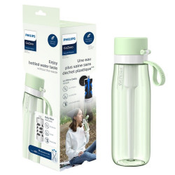 Philips GoZero Daily AWP2731GNR/58 Water Filter Bottle, 660 ml, 5–38°C, BPA-free Tritan, AWP285, Green