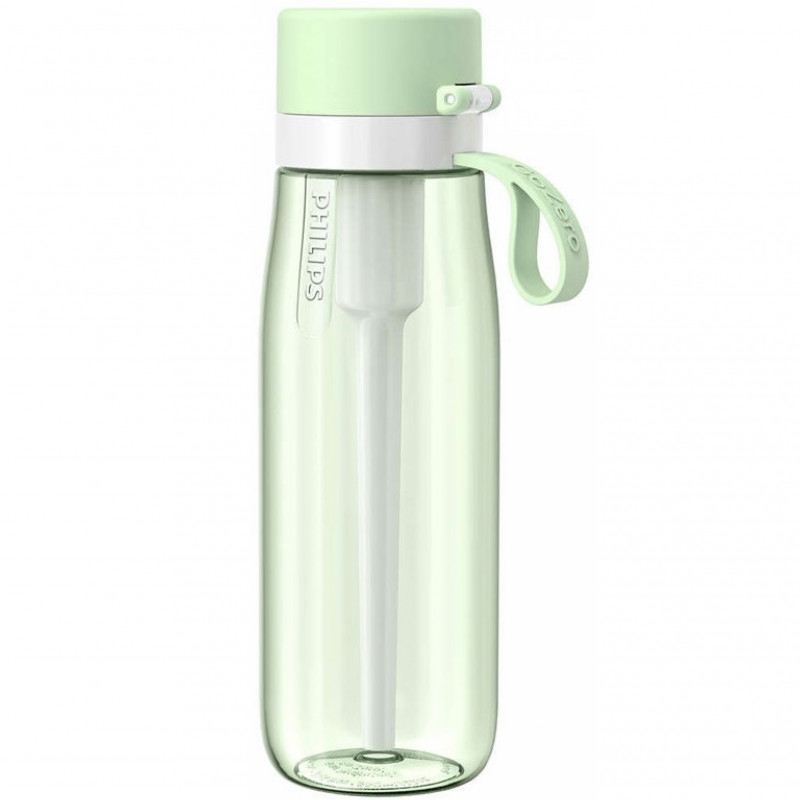Philips GoZero Daily AWP2731GNR/58 Water Filter Bottle, 660 ml, 5–38°C, BPA-free Tritan, AWP285, Green