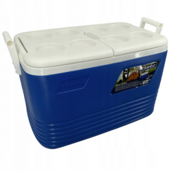 Cutie frigorifica Atlantic 1008729, 60 l, Racire pasiva, 8 suporturi pentru pahare, Albastru