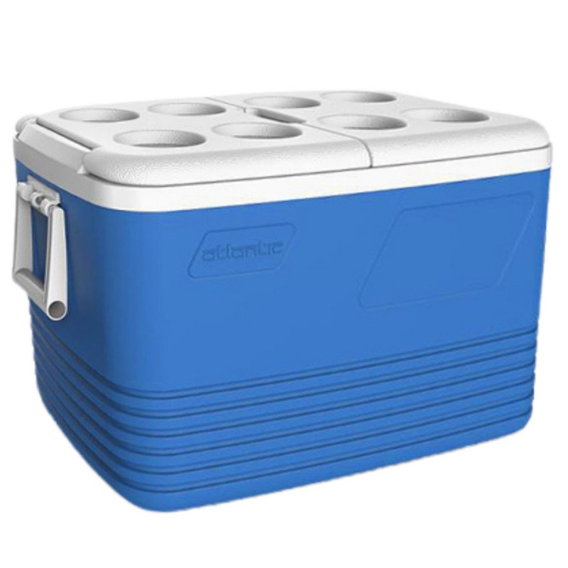 Cutie frigorifica Atlantic 1008729, 60 l, Racire pasiva, 8 suporturi pentru pahare, Albastru