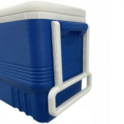 Lada frigorifica cu roti Atlantic 1008728, 45 l, Racire pasiva, 4 suporturi pentru pahare, Albastru