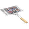 Muhler 1001837 Burger Grill, 32 x 19 x 48 cm, Stainless Steel, Wooden Handle, Silver