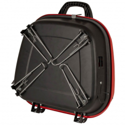 Gratar pe carbuni Muhler 1003819, 41 x 41 x 40 cm, Grill zincat, Capac, Rosu