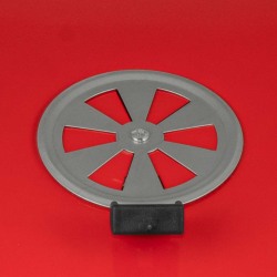 Gratar pe carbuni Muhler 1003819, 41 x 41 x 40 cm, Grill zincat, Capac, Rosu