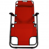 Muhler C2078 1005235 Lounge Chair, 153 x 60 x 78 cm, Up to 100 kg, Foldable, Red